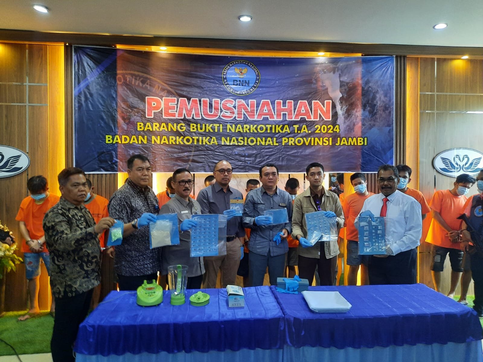 BNNP Jambi Musnahkan Barang Bukti Narkoba Jenis Sabu dan Ekstasi