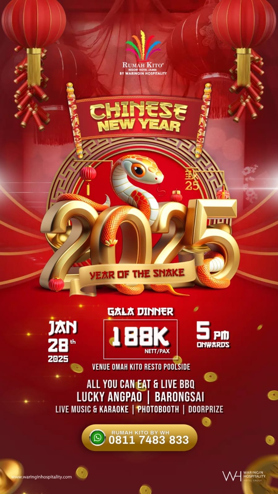 Rumah Kito Resort Hotel Hadirkan All You Can Eat Menu Chinese Pada Imlek 2025