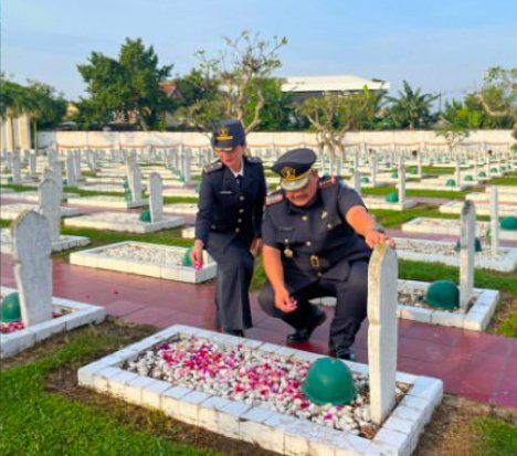 Peringatan HBI Ke-75, Lapas Kelas IIA Jambi Ikuti Upacara di Taman Makam Pahlawan Satria Bhakti