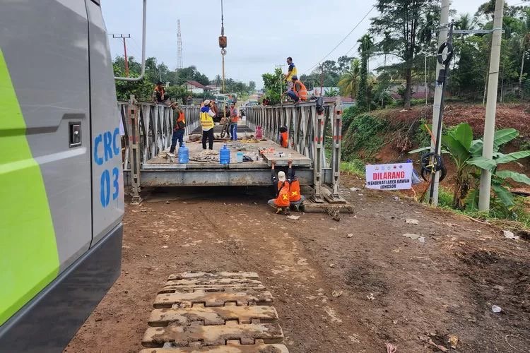 Pembangunan Jembatan Bailey di Jambi Selesaikan Tahap Akhir, Ini Update Terbarunya