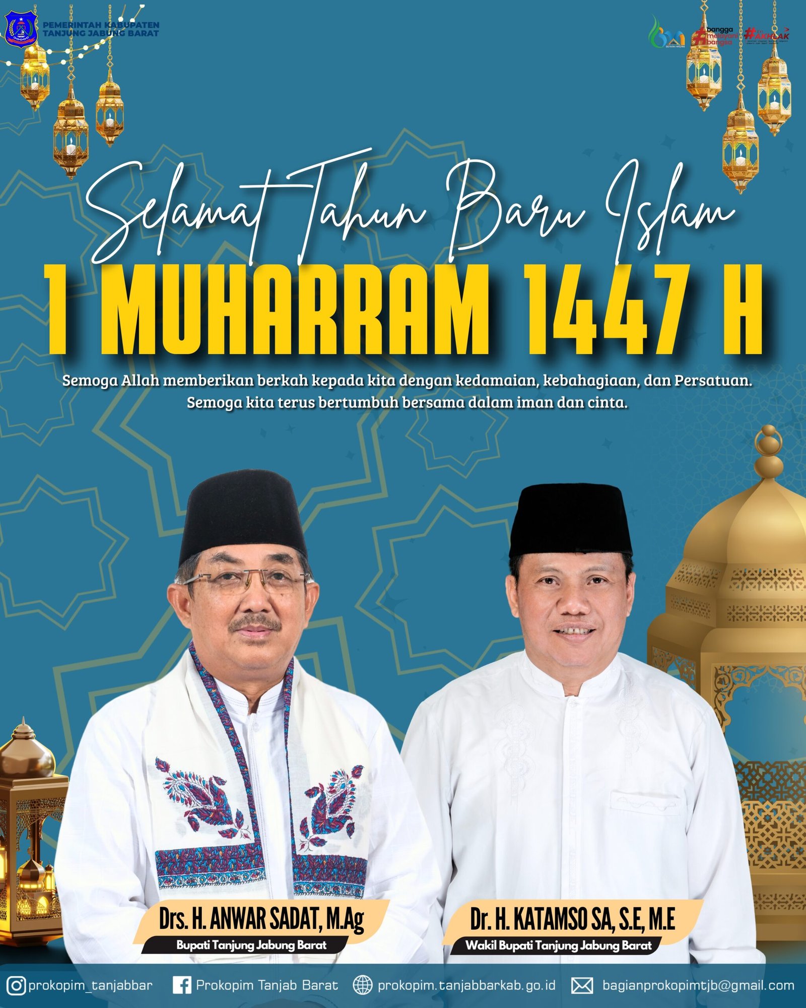 PEMERINTAH KABUPATEN TANJUNG JABUNG BARAT MENGUCAPKAN SELAMAT TAHUN BARU ISLAM 1 MUHARRAM 1447 H