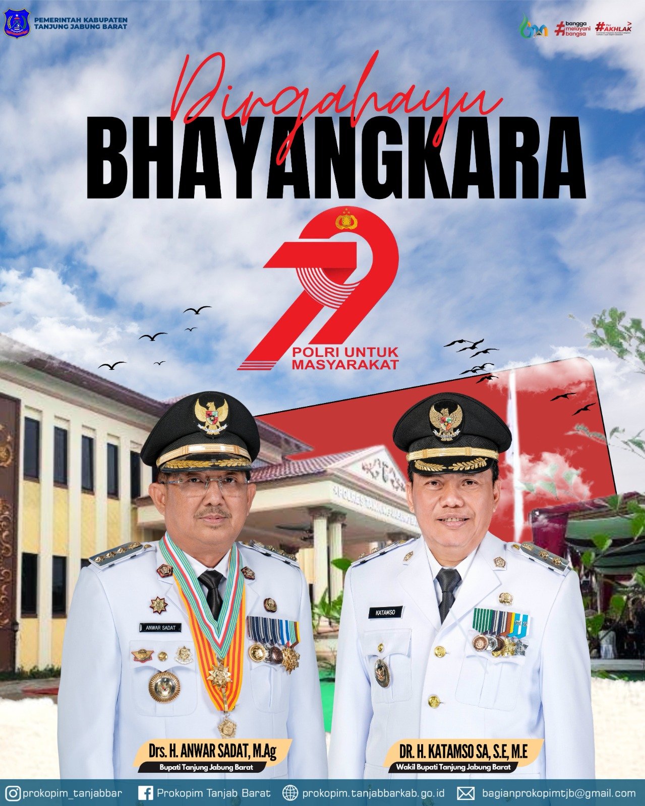 PEMERINTAH KABUPATEN TANJUNG JABUNG BARAT MENGUCAPKAN SELAMAT HARI BHAYANGKARA KE-79