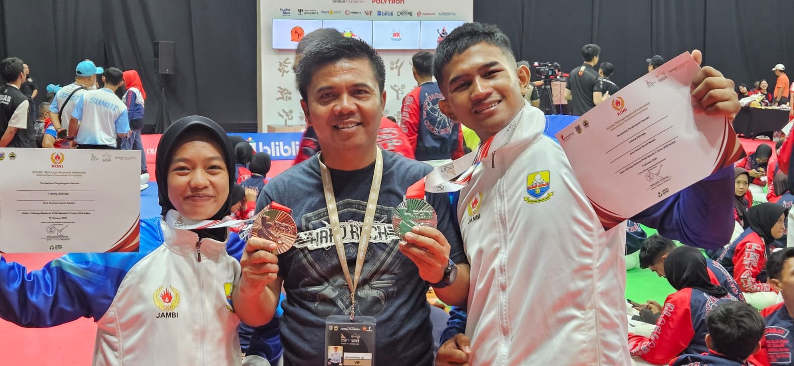 Persembahkan Medali Perak dan Perunggu, 2 Atlet Tarung Derajat Jambi Torehkan Prestasi di PON Bela Diri Kudus