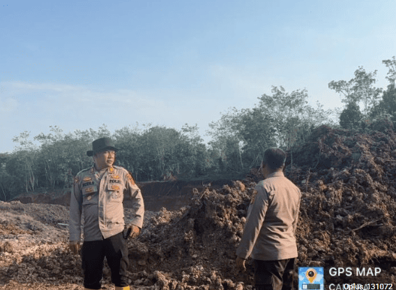 Polsek Jujuhan Sisir Lokasi Tambang Emas di Bungo, Alat Berat Diduga Kabur Sebelum Polisi Tiba