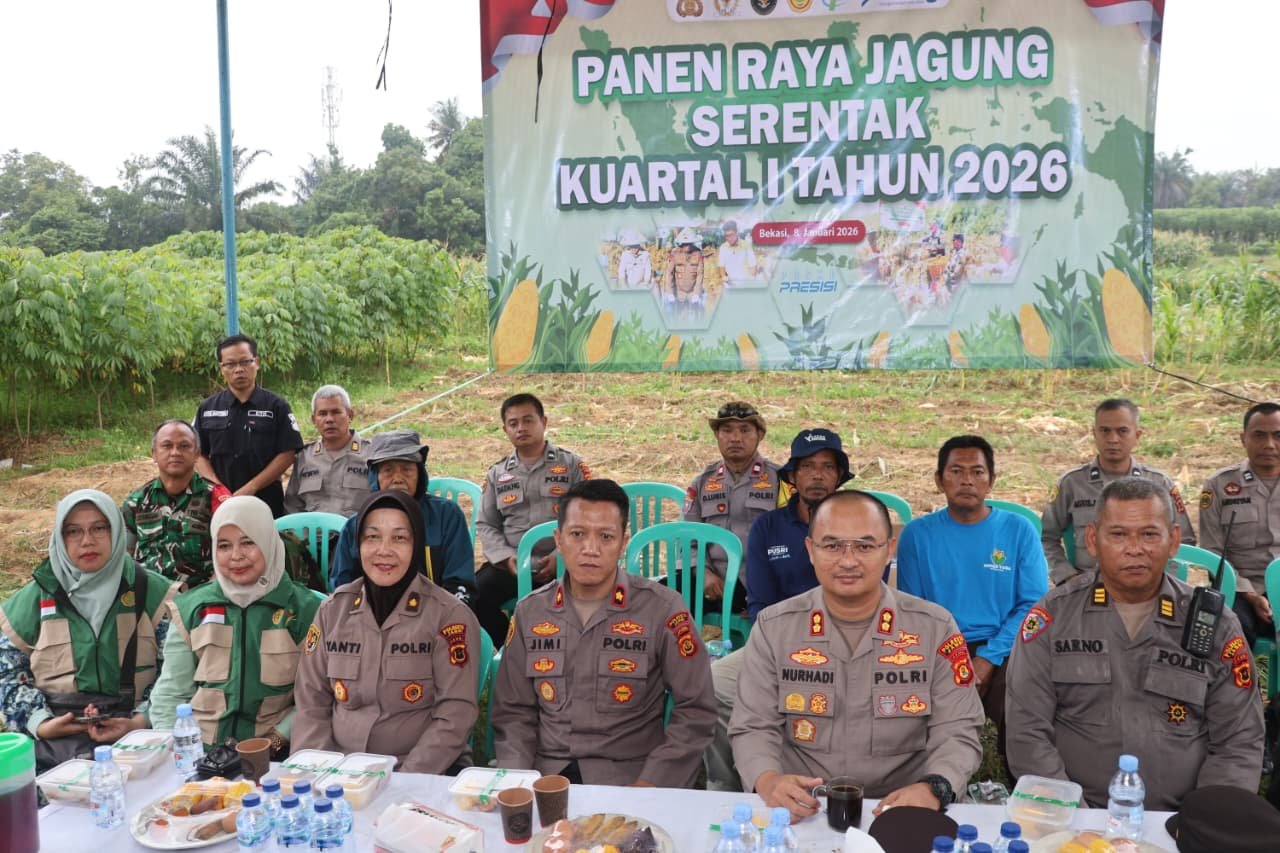 Polresta Jambi Ikuti Panen Raya Jagung Serentak Kuartal I 2026, Dukung Ketahanan Pangan Nasional