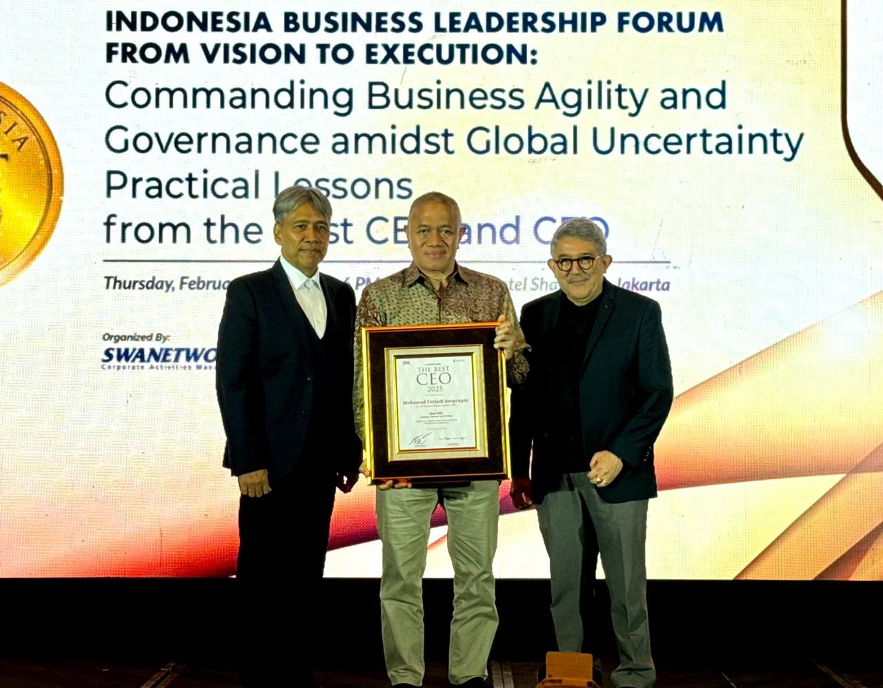 Mohamad Feriadi Soeprapto Presdir JNE raih Indonesia Best CEO 2025.