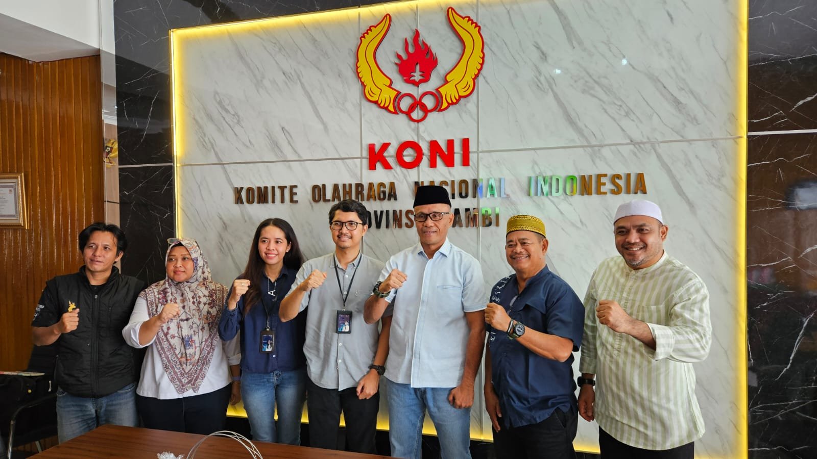 AKBP Mat Sanusi Ketum KONI Jambi bahas asuransi atlet dengan Jasindo.