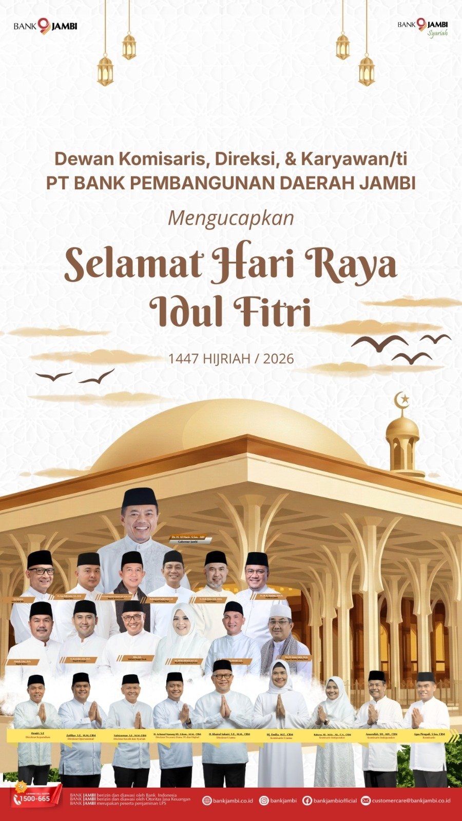 Keluarga Besar Bank Jambi Mengucapkan Selamat Hari Raya Idul Fitri 1447 H