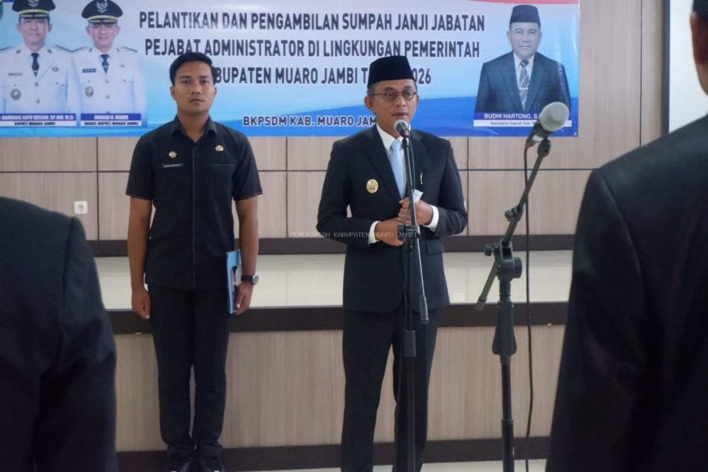 12 Penjabat Administrator di Pemkab Muaro Jambi Resmi Dilantik