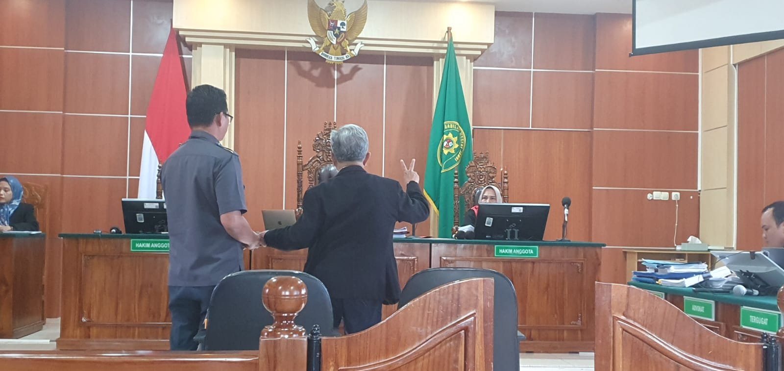 Nindyo Pramono saat memberikan keterangan sebagai ahli dalam sidang Tipikor PT PAL di Pengadilan Negeri Jambi.