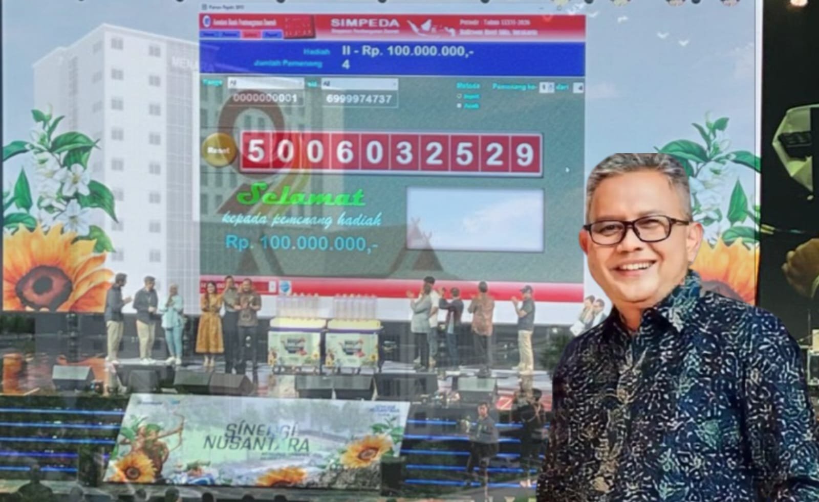 Pengumuman pemenang Undian Simpeda Nasional 2026 yang dimenangkan nasabah Bank Jambi.