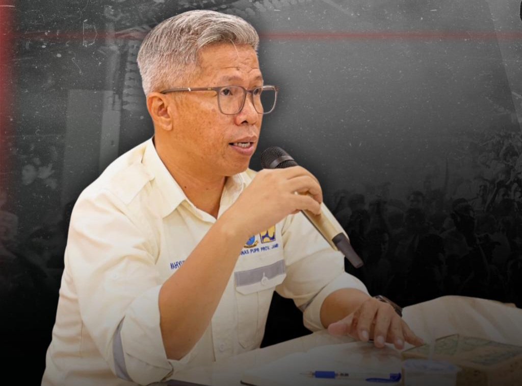 alt="Sekretaris Dinas PUTR Provinsi Jambi Wahyudi Apdian Nizam saat memberikan keterangan pers tertulis mengenai pengadaan tanah"
