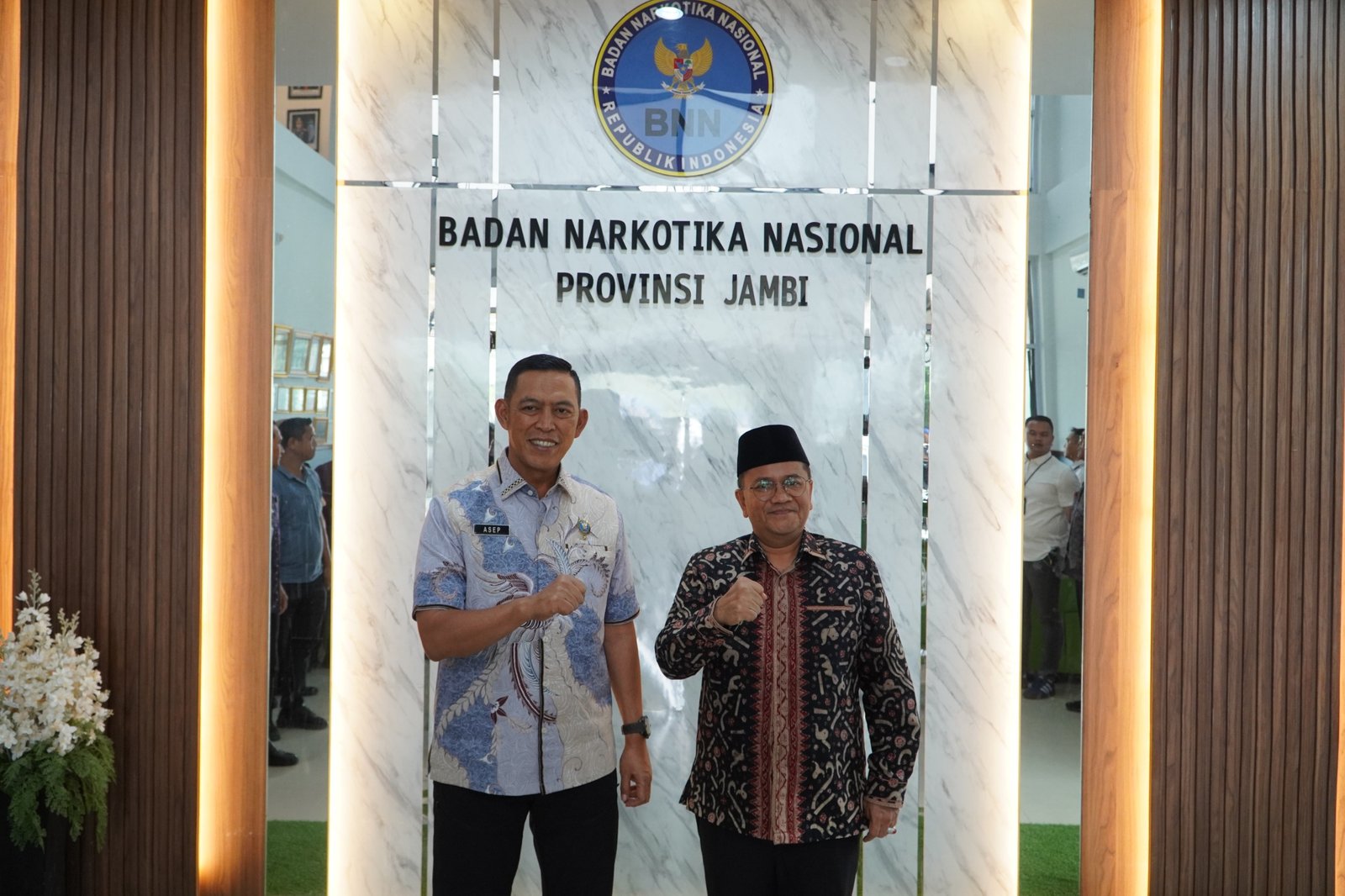 Kepala BNNP Jambi Brigjen Pol Asep Saepudin saat menerima audiensi Pemerintah Kota Jambi