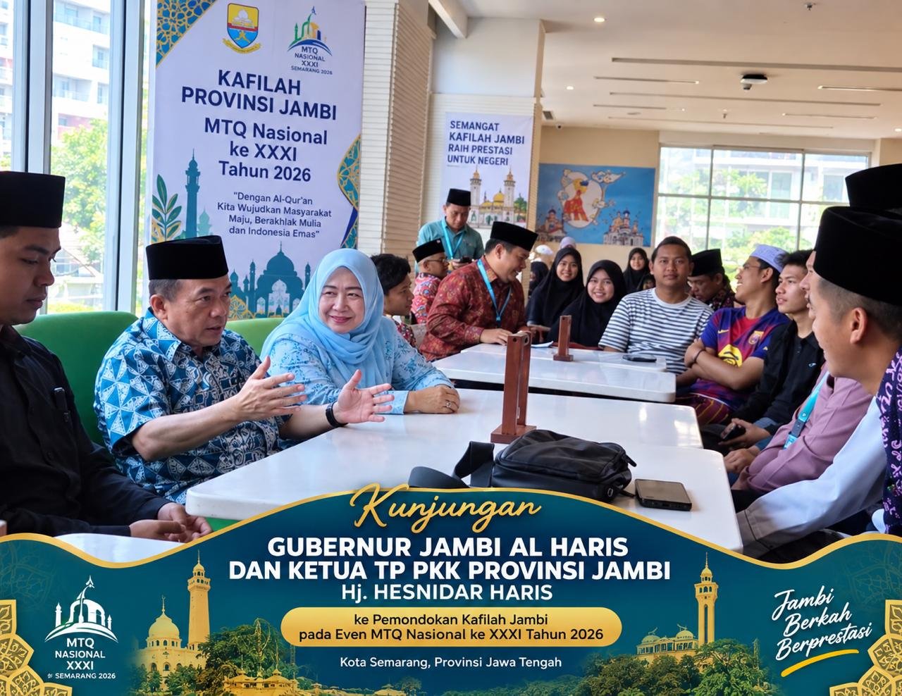 Al Haris mengunjungi 54 kafilah Jambi di MTQ Nasional 2026 Semarang