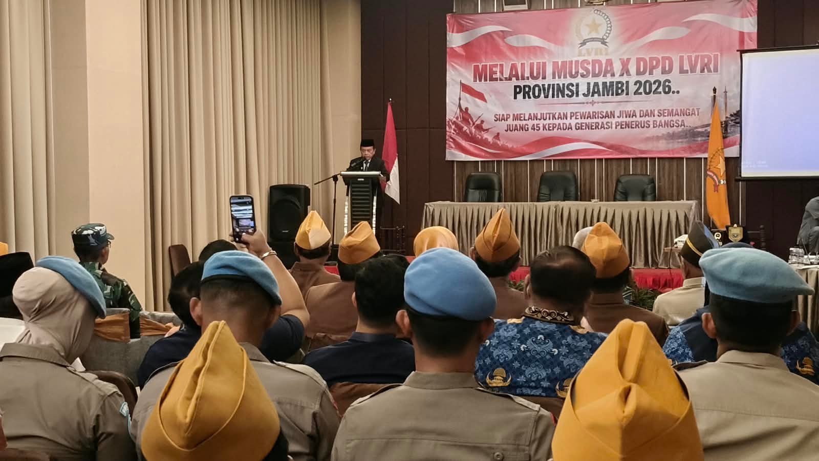 Gubernur Jambi Al Haris membuka Musda LVRI Provinsi Jambi Tahun 2026