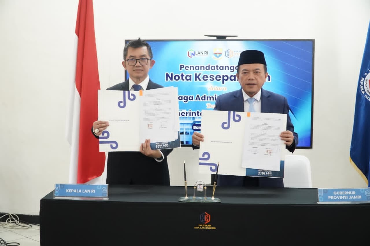 Al Haris dan LAN RI menandatangani MoU pengembangan aparatur Jambi