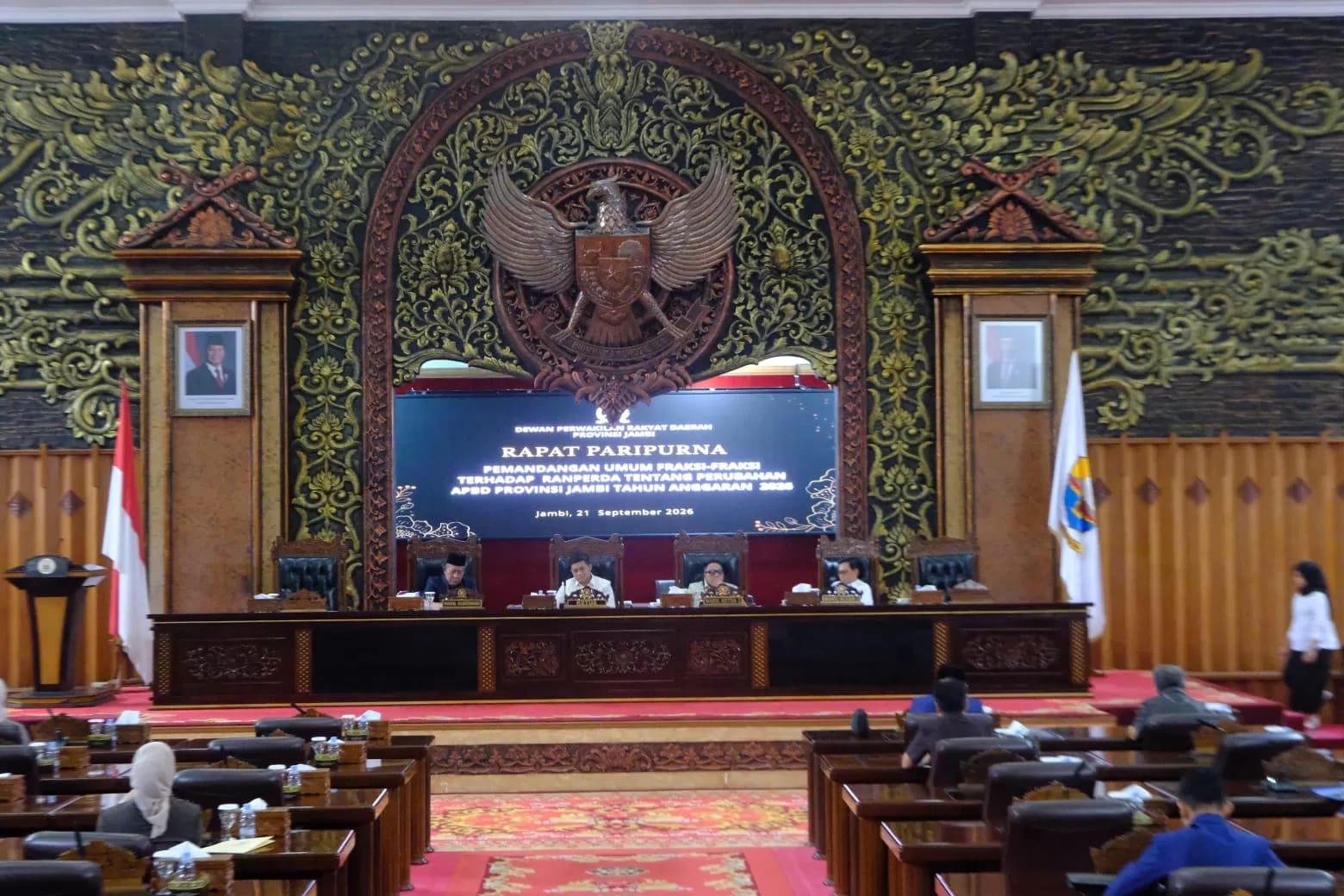DPRD Jambi Gelar Paripurna Pandangan Umum Fraksi Atas Ranperda Perubahan APBD 2026