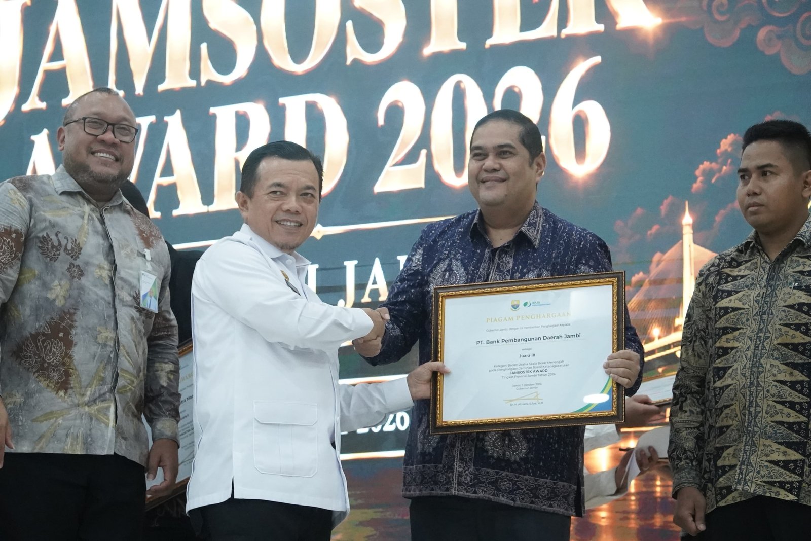 Bank Jambi raih peringkat III Jamsostek Award 2026