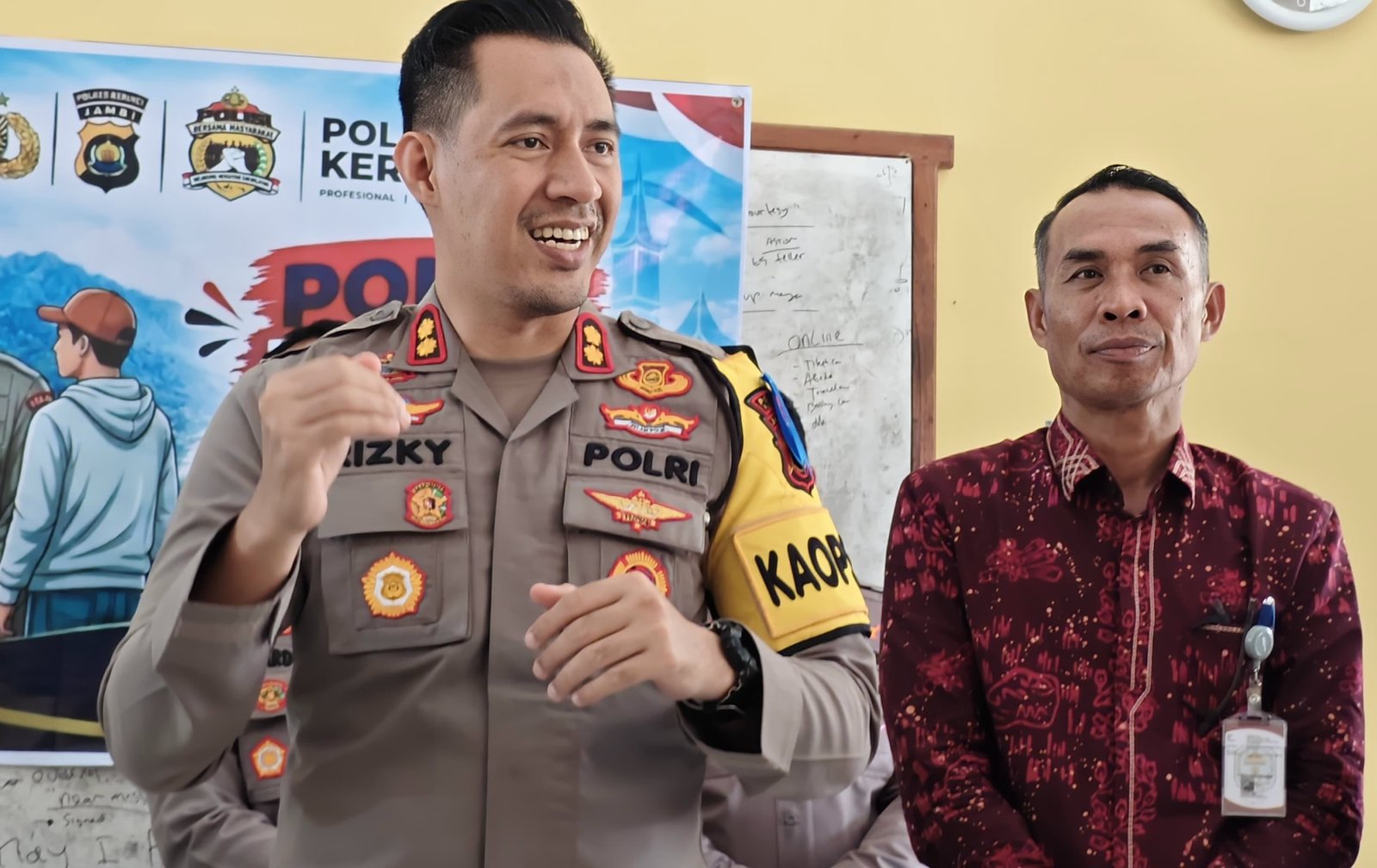 Kapolres Kerinci AKBP Hernawan Rizky Yudhantoro dalam sosialisasi program POLIRAN di BLK Kabupaten Kerinci